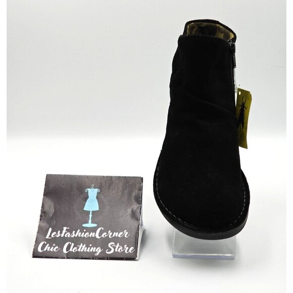 NWT Fly London Women's Black Suede Merk Ankle Bootie Size 8.5  (39) 2821 - Picture 13 of 15